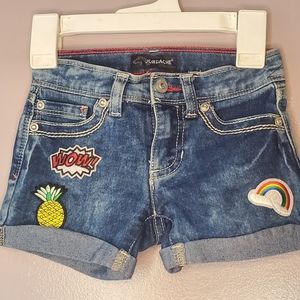 Rainbow Pineapple Jean Shorts